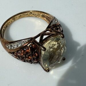 Elegant Gold and Brown Ring